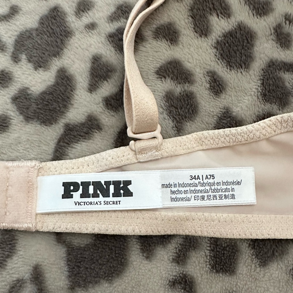 PINK Victoria’s Secret Wear Everywhere Lightly Lined T-Shirt Bra Marzipan 34A - Picture 8 of 13